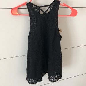black lace top